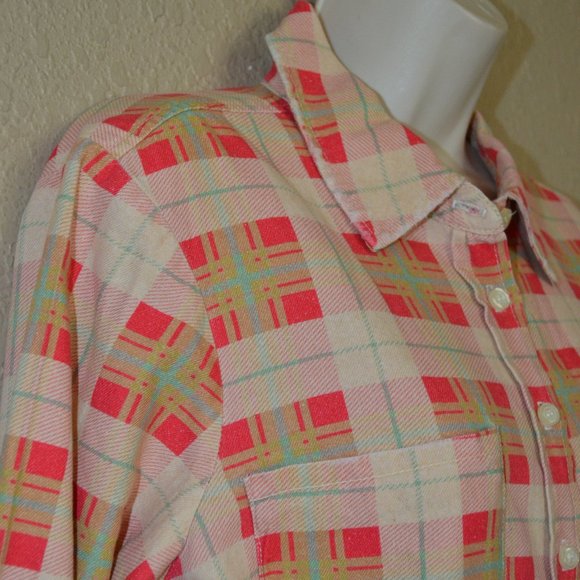NWT $296 The Great Scouting Plaid Button Down Long Sleeve Blouse - Picture 5 of 9